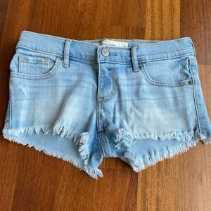 Light blue jean shorts